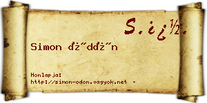 Simon Ödön névjegykártya