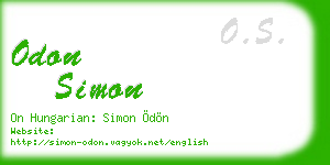 odon simon business card